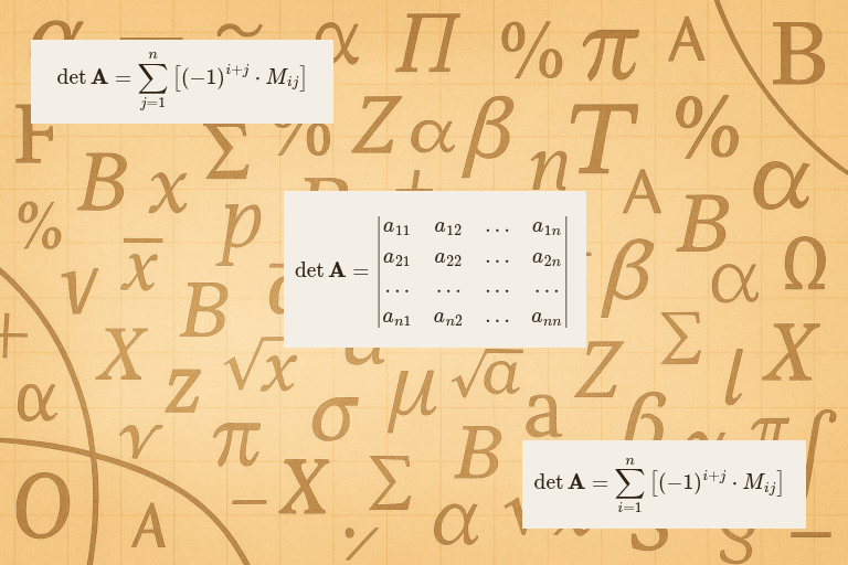 Ilustracja do artykułu o wyznaczniku macierzy kwadratowej