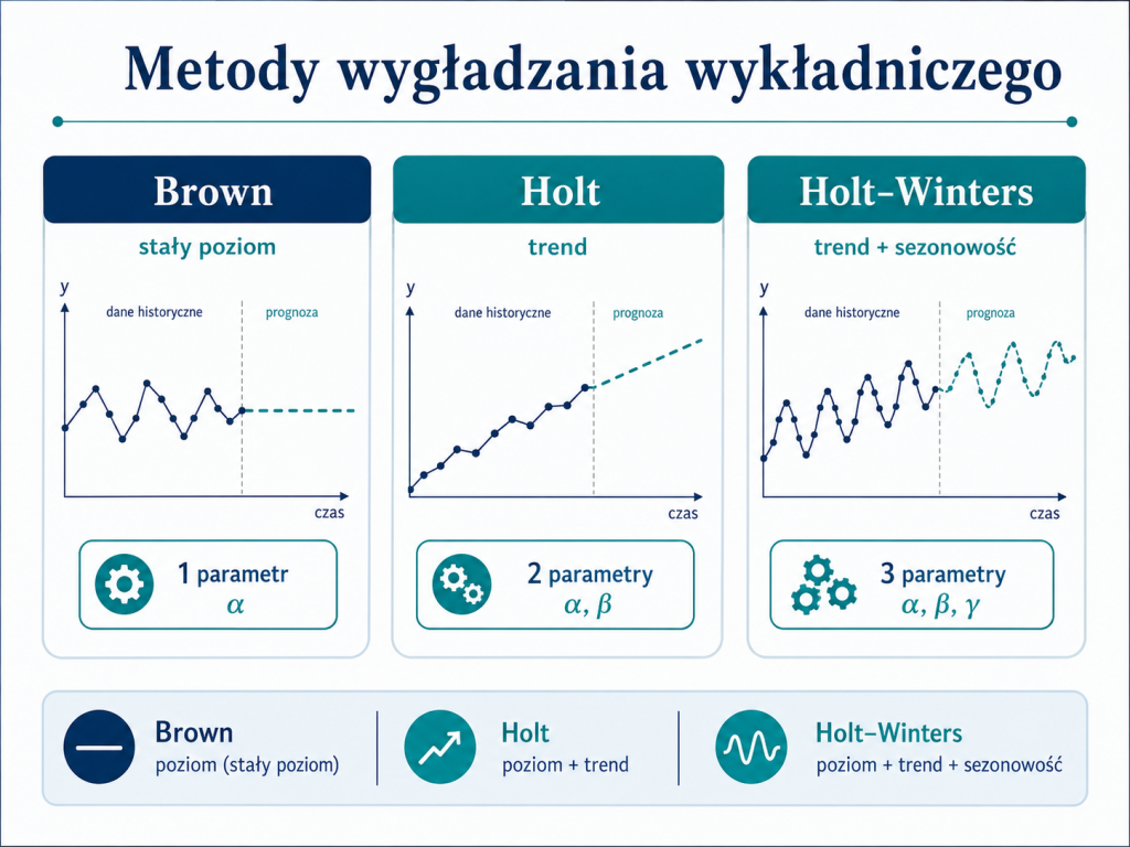 Porównanie metod Browna, Holta i Wintersa w wygładzaniu wykładniczym