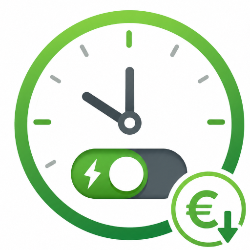 Ikona serwisu Pstryk z zegarem i symbolem energii